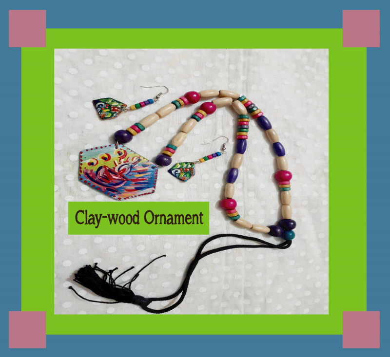 Clay-wood Ornament