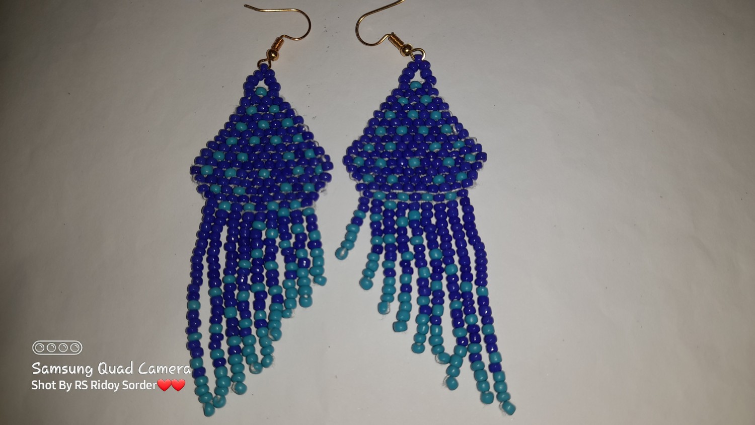 Loom beading earrings